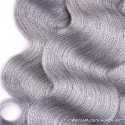 100% Remy Brazilian Crochet Hair Bulk Weave Bundle Extensions Natural Weaving Colour Grey Human Hair